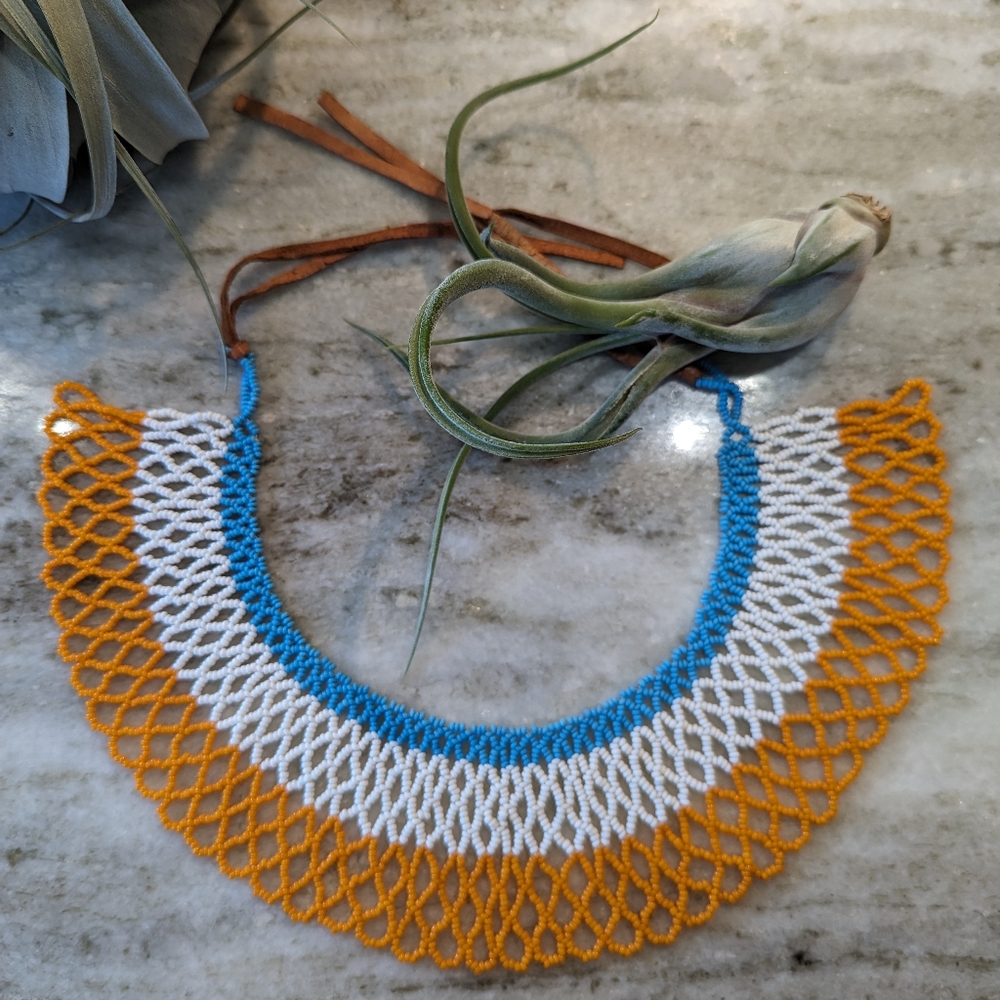 Bohemian Beaded collar necklace
